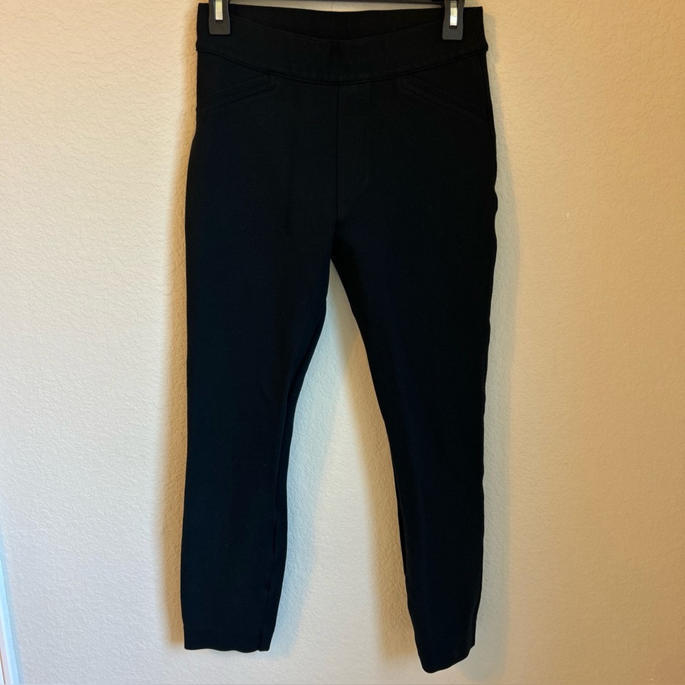 SPANX The Perfect Pant Ankle Back Seam Womens Size S Black Pull On Ponte Stretch